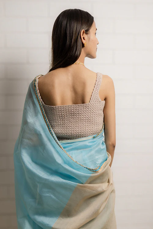 Samoolam Aakarsha Brown - Square Neck Blouse - Image 2