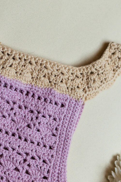 Samoolam Aakarsha Lavender Boat- Neck Blouse - Image 4
