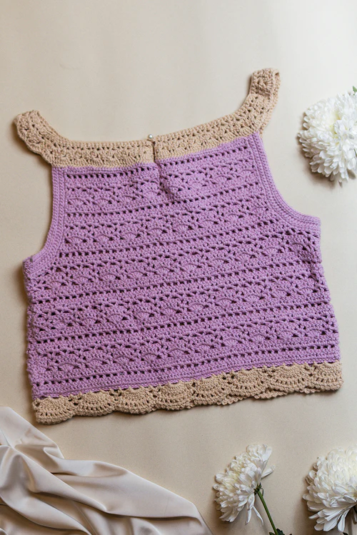 Samoolam Aakarsha Lavender Boat- Neck Blouse - Image 5