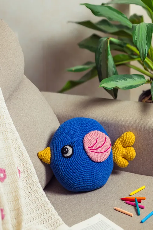 Samoolam Blue Bird cushion - Image 2