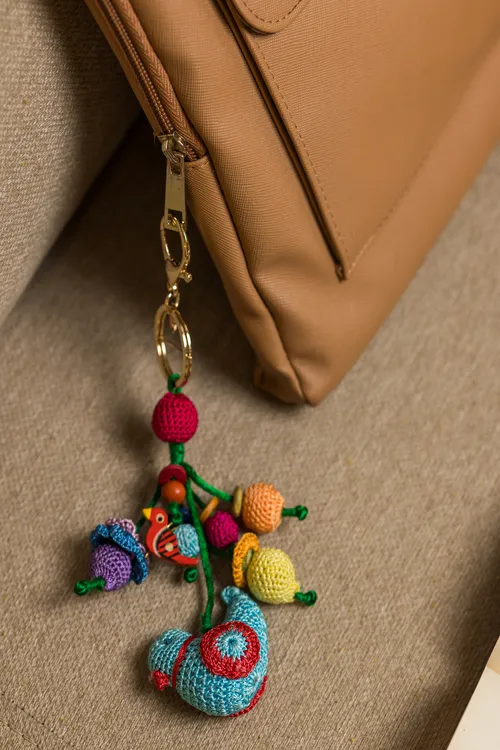 Samoolam Boho Bag Charm ~ Blue Bird - Image 3