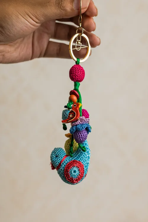 Samoolam Boho Bag Charm ~ Blue Bird - Image 4