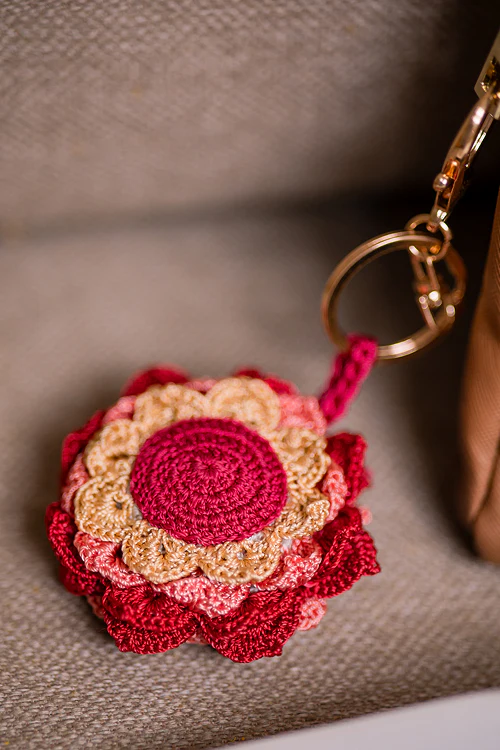 Samoolam Boho Bag Charm Khushaal Dahelia - Image 2