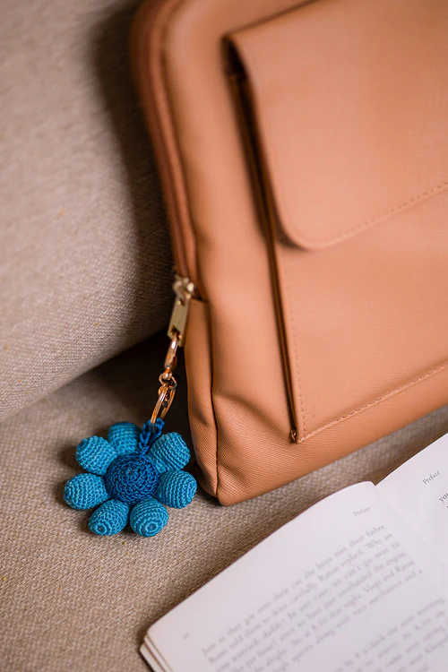 Samoolam Boho Bag Charm Neela Phool - Image 4