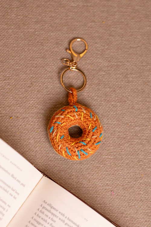 Samoolam Boho Bag Charm orange Doughnut - Image 2