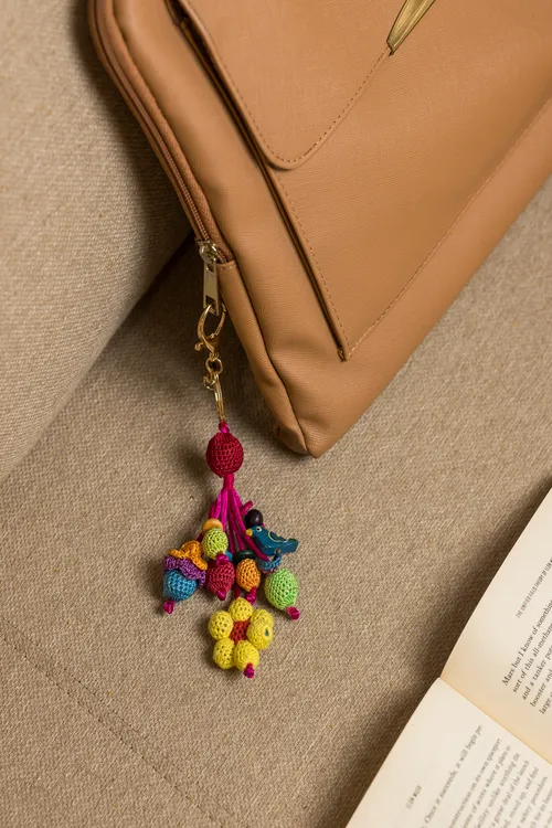 Samoolam Boho Bag Charm ~ Yellow Flower Bunch - Image 3