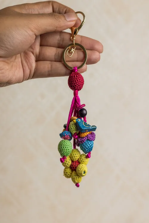 Samoolam Boho Bag Charm ~ Yellow Flower Bunch - Image 4