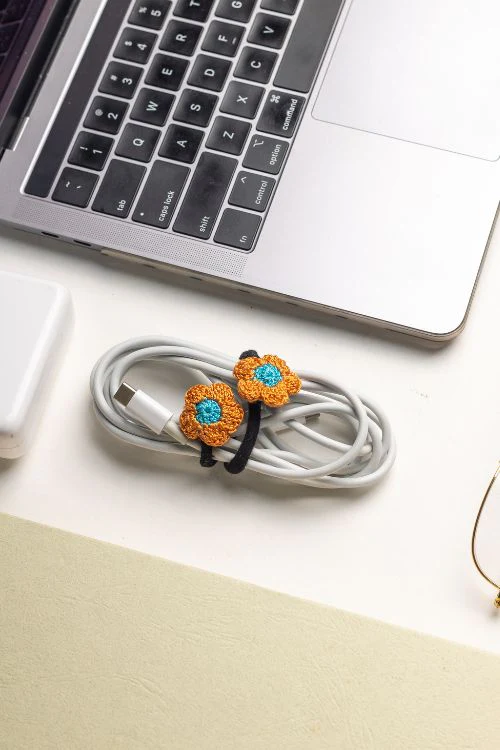 Samoolam Cable Organiser (Set Of 3) Flower - Image 3