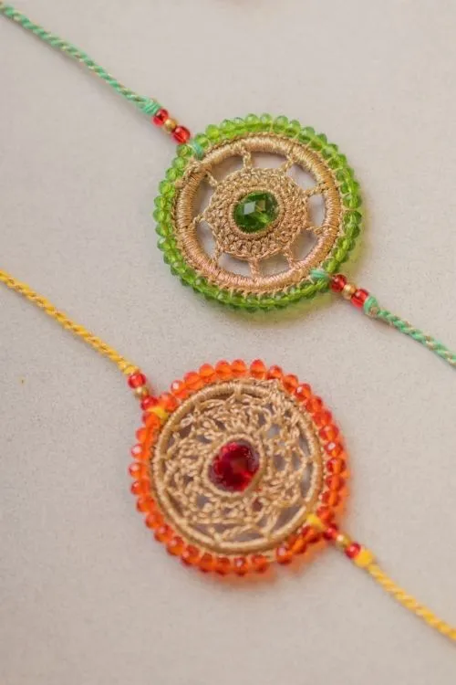 Samoolam Celestial Crochet Rakhi (Set of 2) - Image 2