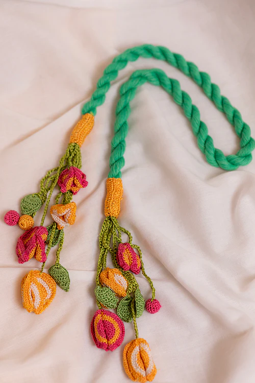 Samoolam Curtain Tie Backs (Set of 2) - Kono Bougainvillea Bunch - Image 3