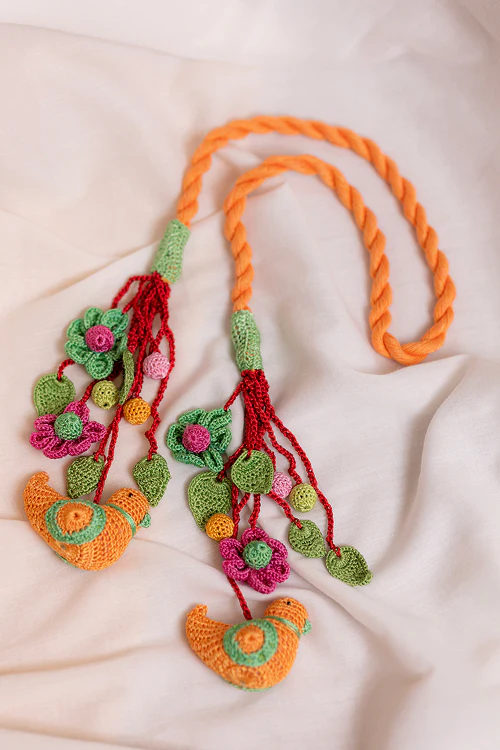 Samoolam Curtain Tie Backs (Set of 2) Kono Spring Birds - Image 3