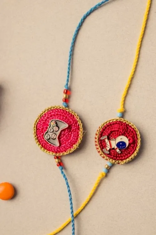 Samoolam Digial Star Kids Crochet Rakhi (Set Of 2) - Image 2