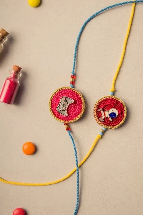 Samoolam Digial Star Kids Crochet Rakhi (Set Of 2) - Image 3