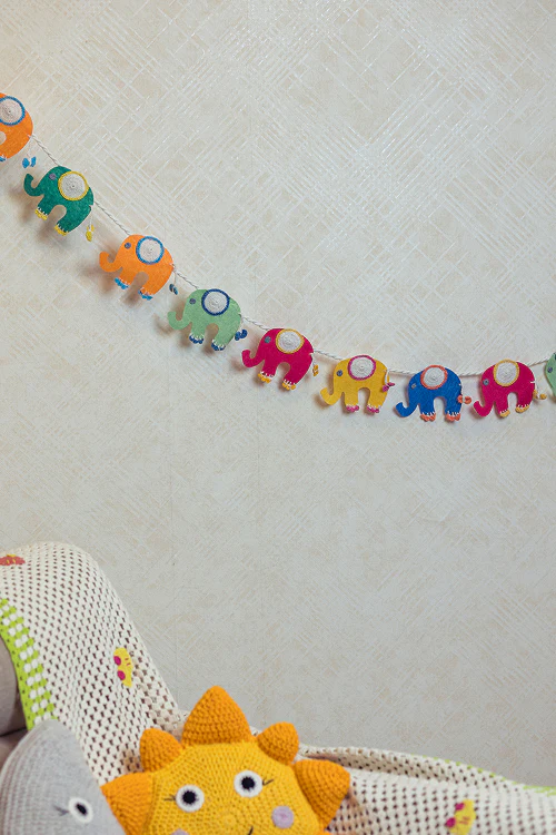 Samoolam Elephant Trail ~ Kids Bunting - Image 2