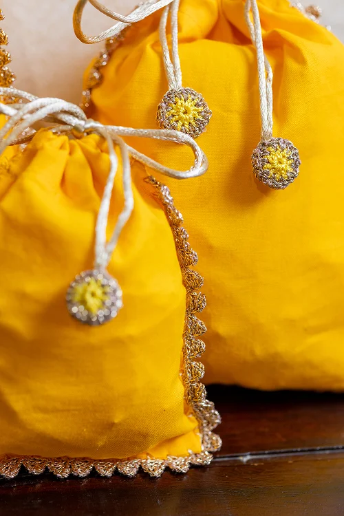 Samoolam Festive Gift Pouch (Set Of 3) - Yellow - Image 4