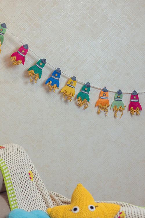 Samoolam Fly Me To The Moon ~ Kids Bunting - Image 2