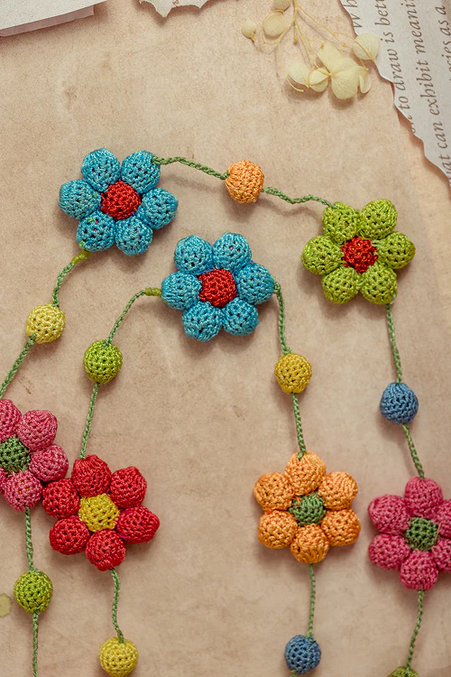 Samoolam Gulnaar Colorful Daisy - Bead String Necklace - Image 2