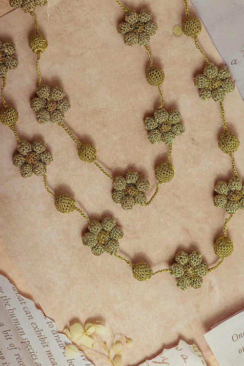 Samoolam Gulnaar Gold Daisy - Bead String Necklace - Image 2