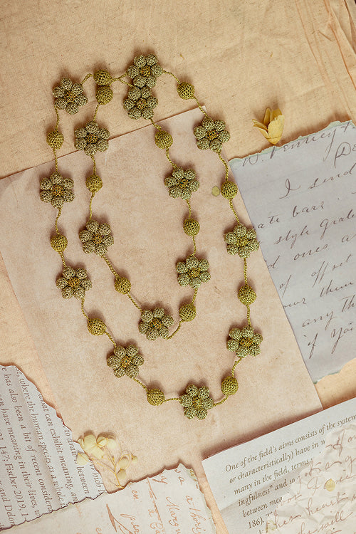 Samoolam Gulnaar Gold Daisy - Bead String Necklace - Image 4
