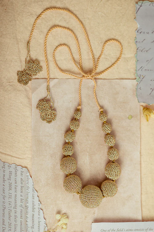 Samoolam Gulnaar Gold - Radiant Bead Necklace - Image 3