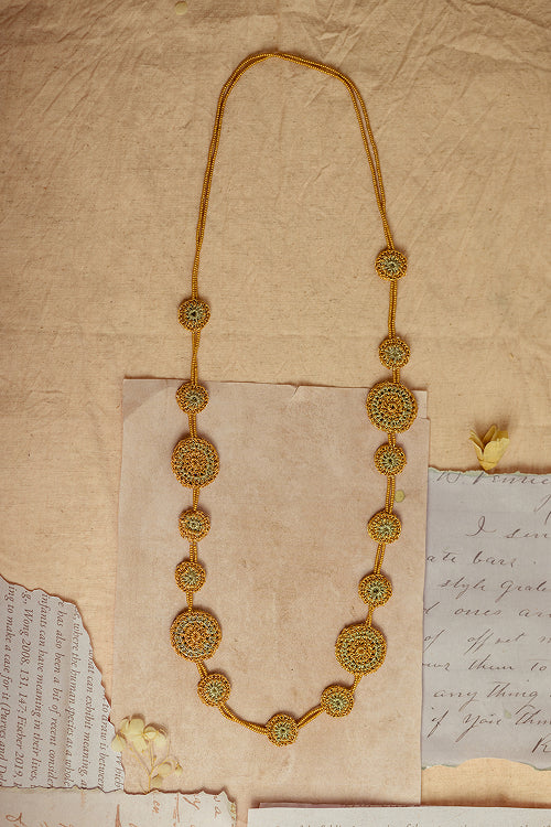 Samoolam Gulnaar Gold Tikkis - Bead Necklace - Image 4