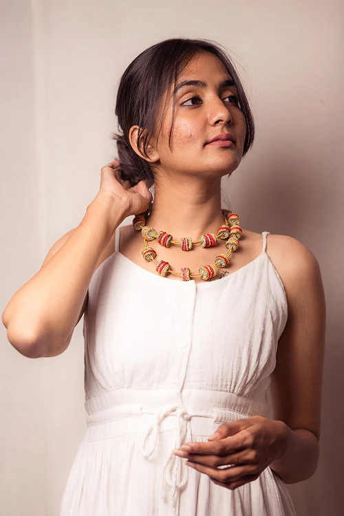 Samoolam Gulnaar Jhilmil - Tikkis Necklace - Image 4
