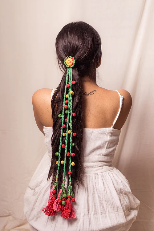 Samoolam Guncha Multicolored Bead Parandi