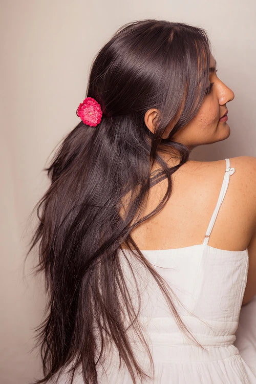 Samoolam Guncha Red Peony - Hair Clutch - Image 3