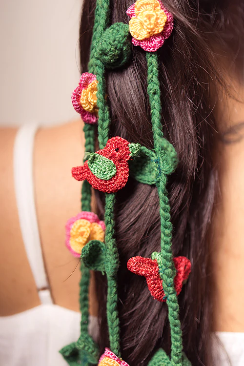 Samoolam Guncha Spring Bird & Roses Parandi - Image 4