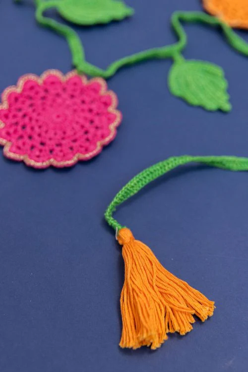 Samoolam Handmade Crochet Flower Toran Bunting - Image 3