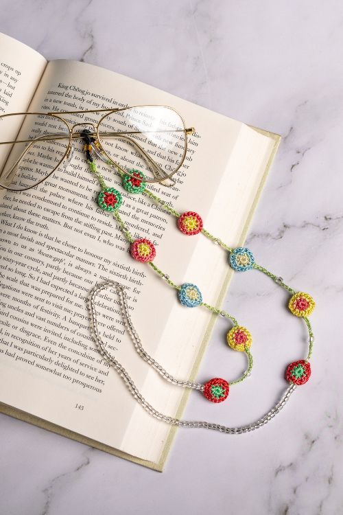 Samoolam Handmade Crochet Mandala Spec Chain-Multicolour - Image 2