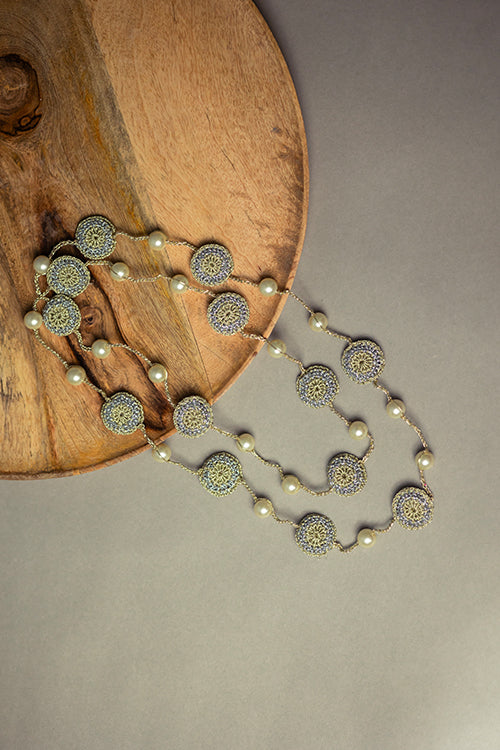 Samoolam Handmade Crochet Nakshatra Necklace - Shimmer - Image 5