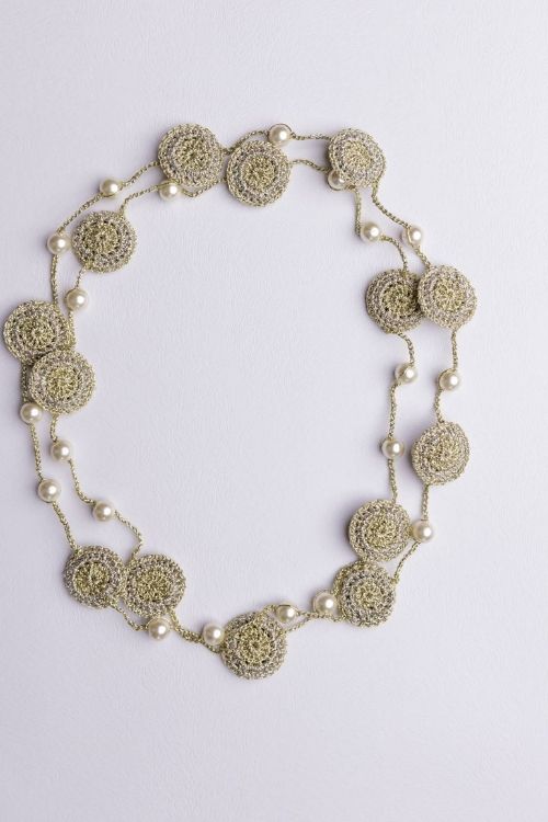 Samoolam Handmade Crochet Nakshatra Necklace - Shimmer - Image 6