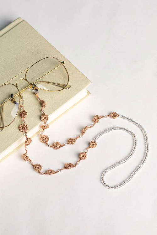 Samoolam Handmade Crochet Tikki Spec Chain-Brown - Image 2