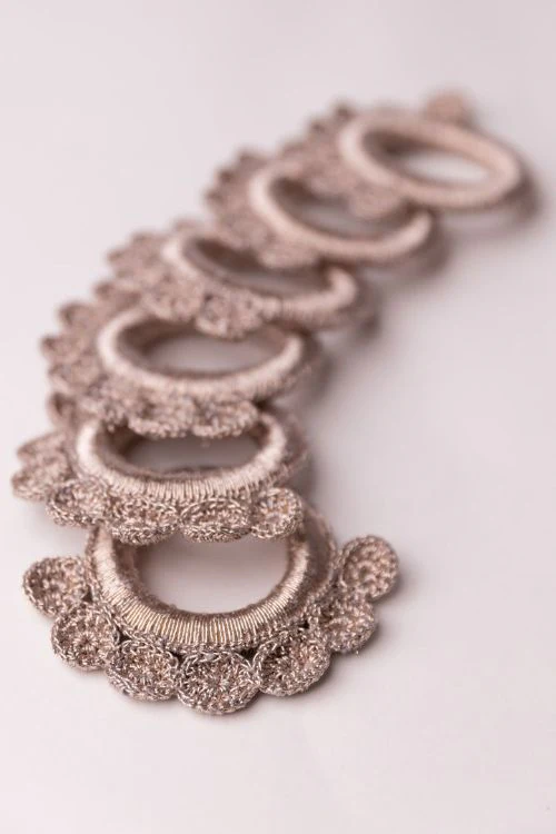 Samoolam Handmade Crochet Ziba Napkin Holders Rose Gold - Image 3