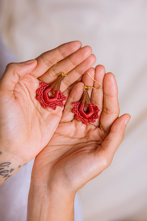 Samoolam Handmade Diamond Drop Red - Image 4