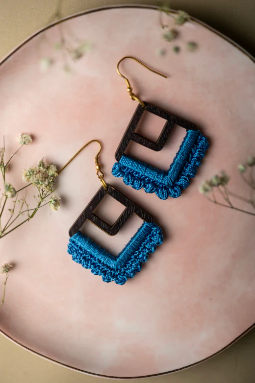 Samoolam Handmade Square Loop Indigo - Image 2