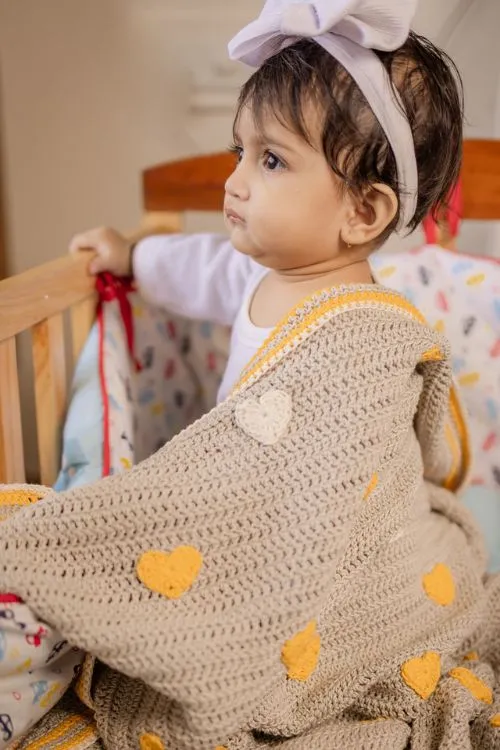 Samoolam Little hearts blanket - Image 4