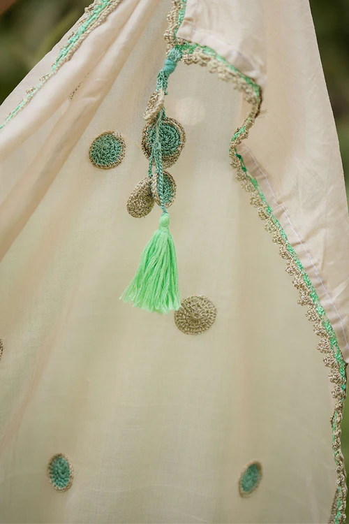 Samoolam Mint & Ivory Lavanya handwoven sarees - Image 9
