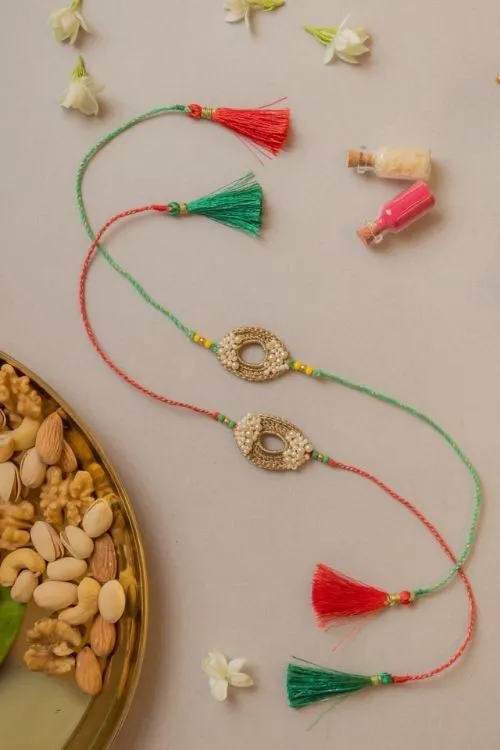 Samoolam Moon and shine Crochet Rakhi (Set of 2)