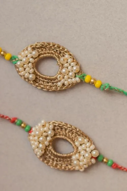 Samoolam Moon and shine Crochet Rakhi (Set of 2) - Image 3