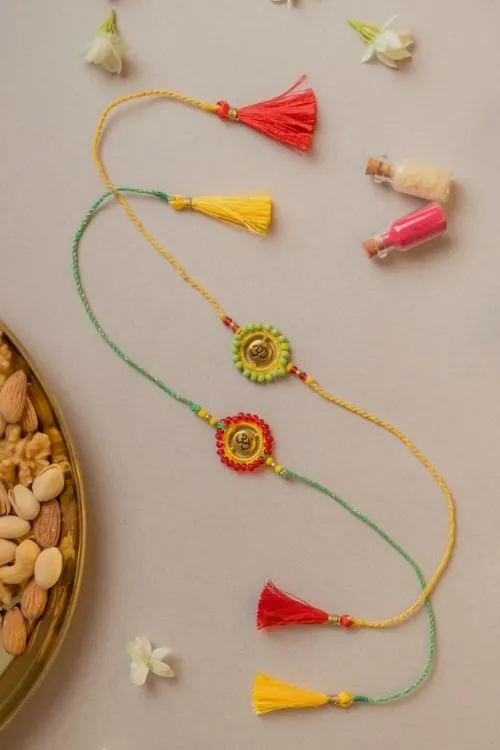 Samoolam Om Aura Crochet Rakhi (Set of 2) - Image 4