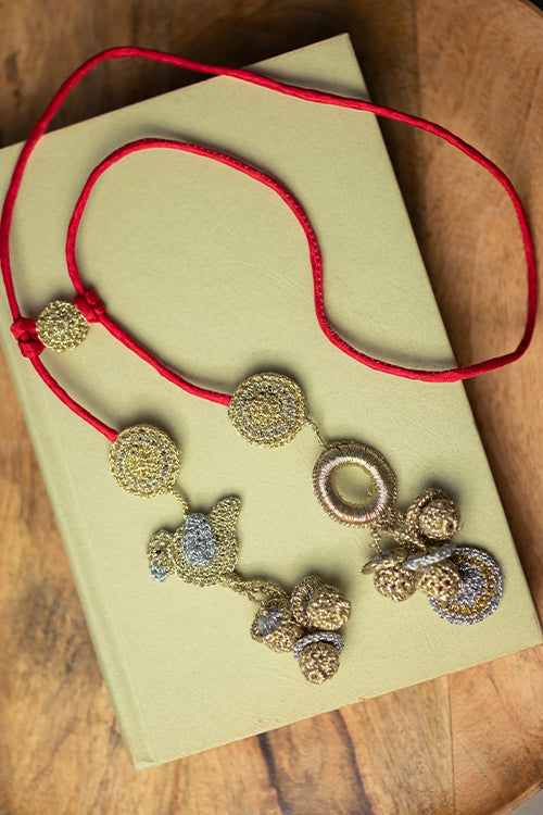 Samoolam Ornate Shimmer Bird Necklace - Image 4
