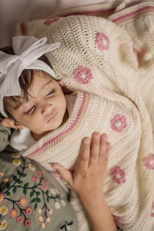 Samoolam Pink Posy Blanket - Image 3