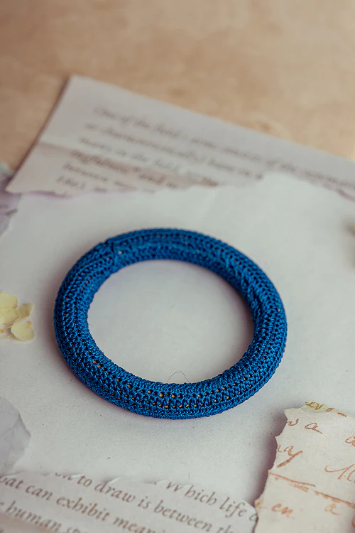 Samoolam Rangat Blue Solid Bangle (Set Of 2) - Image 3