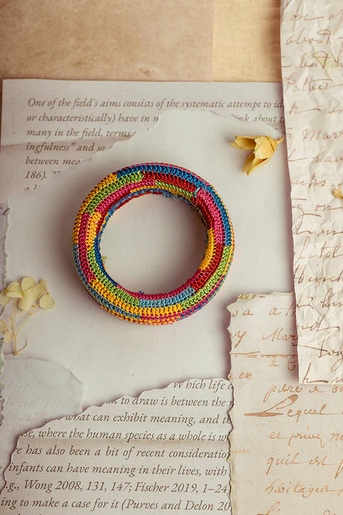 Samoolam Rangat Mosaic Multicolored Chunky Bangle (Set Of 2) - Image 3