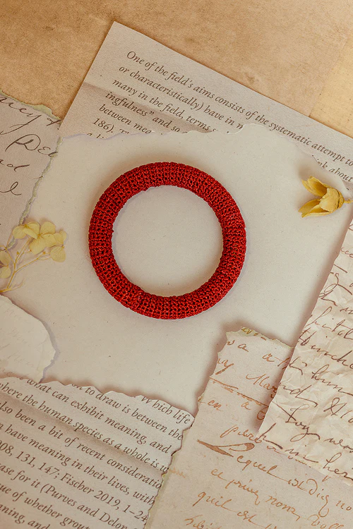 Samoolam Rangat Red Solid Bangle (Set Of 2) - Image 4