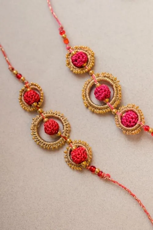 Samoolam Sacred Loop Crochet Rakhi (Set of 2) - Image 2