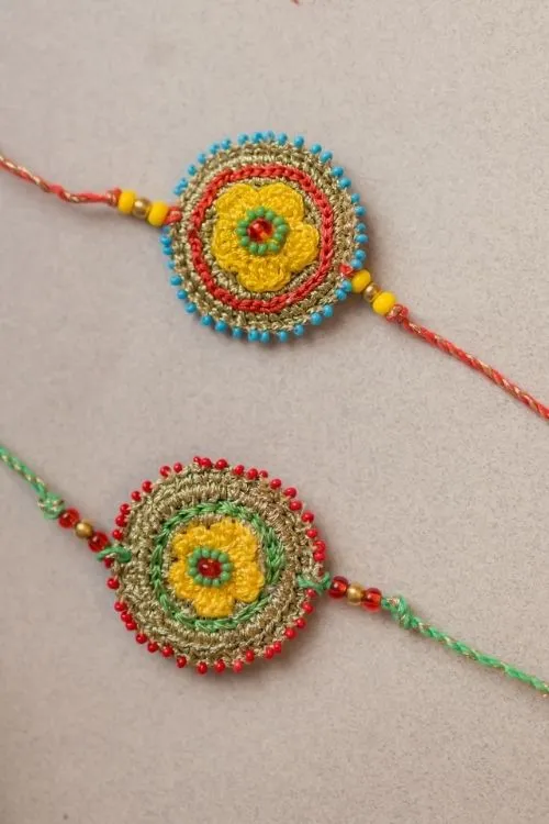 Samoolam Sadabahaar Crochet Rakhi (Set of 2) - Image 2