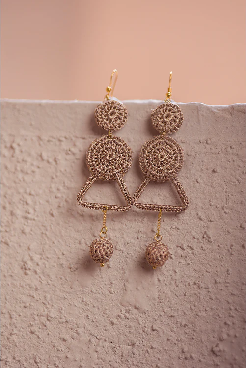 Samoolam Shimmer Layered Danglers - Image 4